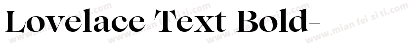 Lovelace Text Bold字体转换